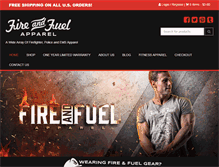 Tablet Screenshot of fireandfuelapparel.com